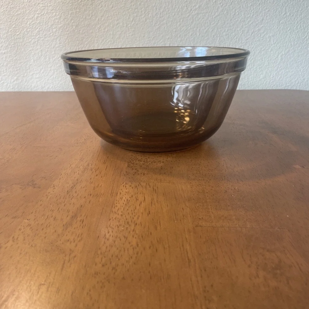 Anchor Amber Nesting Bowls Ovenware Set Mixing Bowls 1-Qt & 2.5 Qt Oven Safe